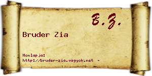 Bruder Zia névjegykártya
